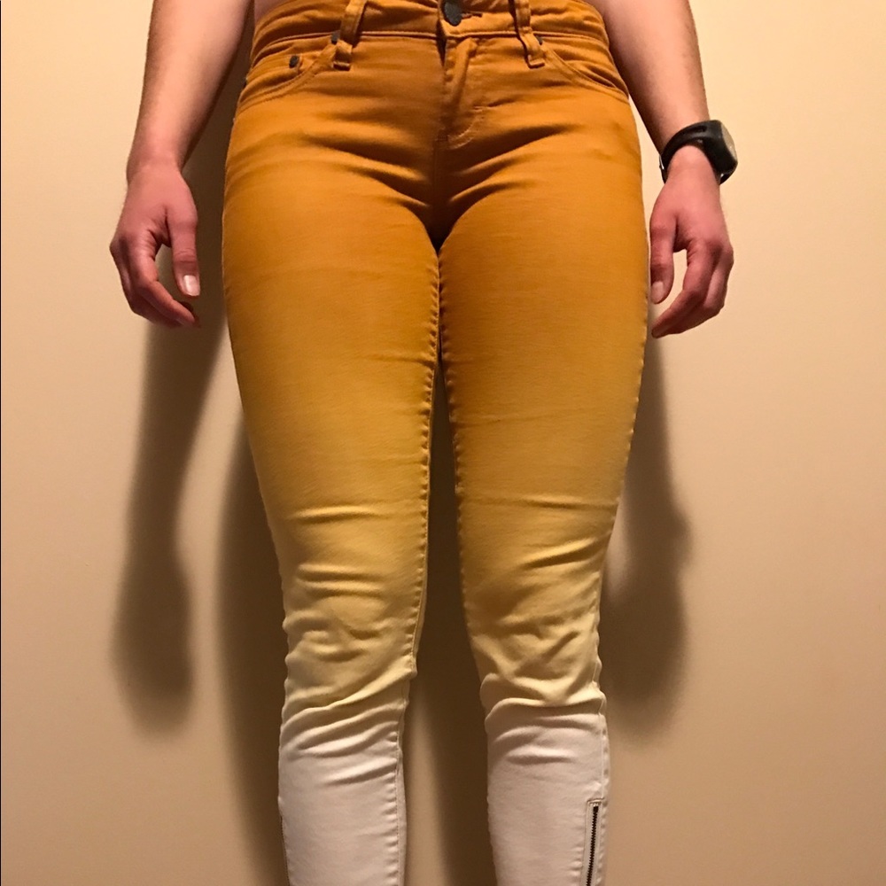 Women's prank crop ombré jeans