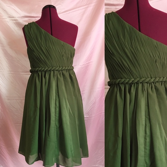 Size 6 Chiffon one shoulder Formal Mini Dress prom - Picture 2 of 2