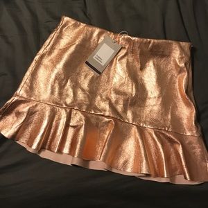 Zara metallic mini skirt