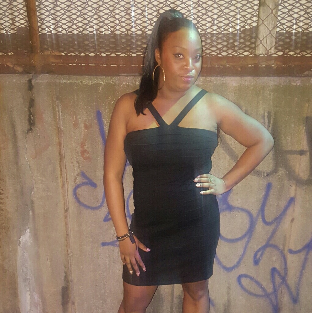 Black mini dress