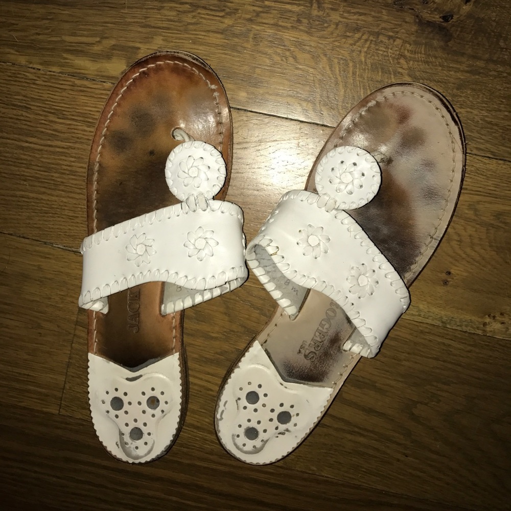 Jack Rogers white sandals size 8