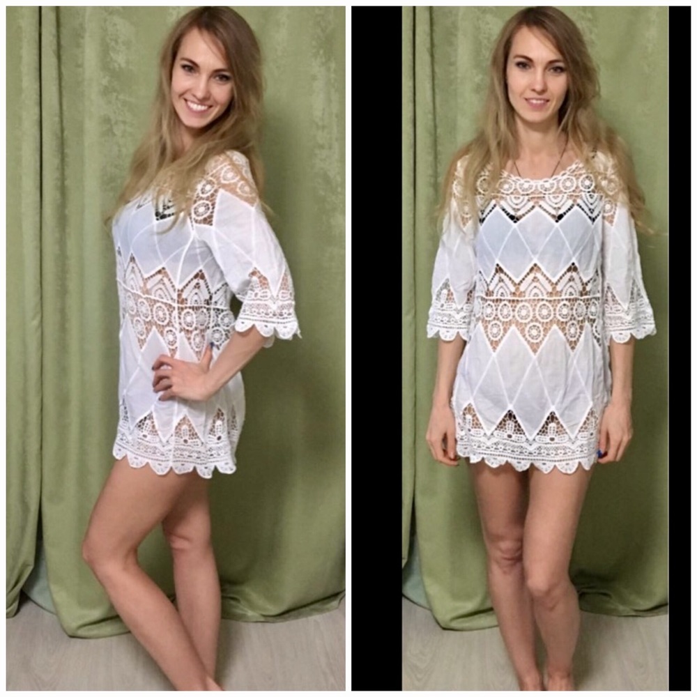 HOST PICK!  Lace Beach Bikini Coverup Tunic - Picture 6 of 7