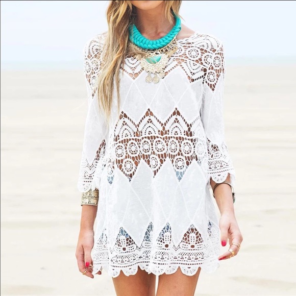 HOST PICK! Lace Beach Bikini Coverup Tunic - Picture 2 of 7