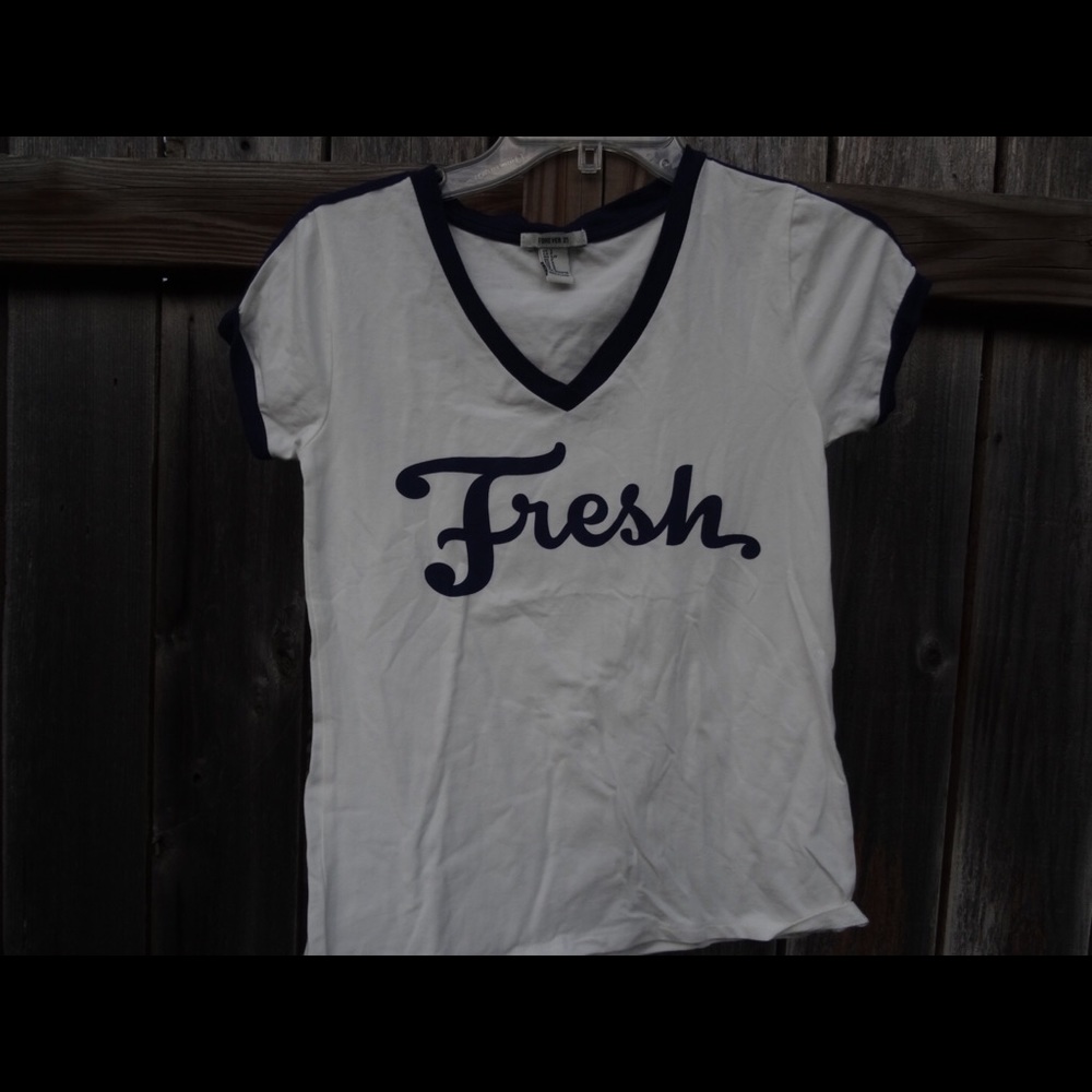 Forever 21 "Fresh" V-neck top