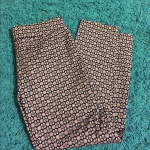 Printed cropped dress slacks