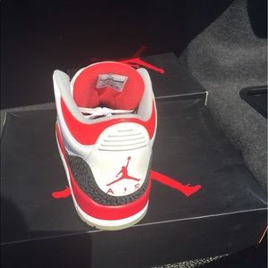 Fire Red Jordan 3s.  Size 14