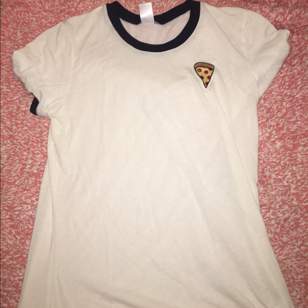White Pizza Shirt