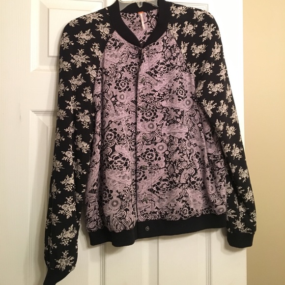 Free People Floral Bomber - Picture 2 of 5