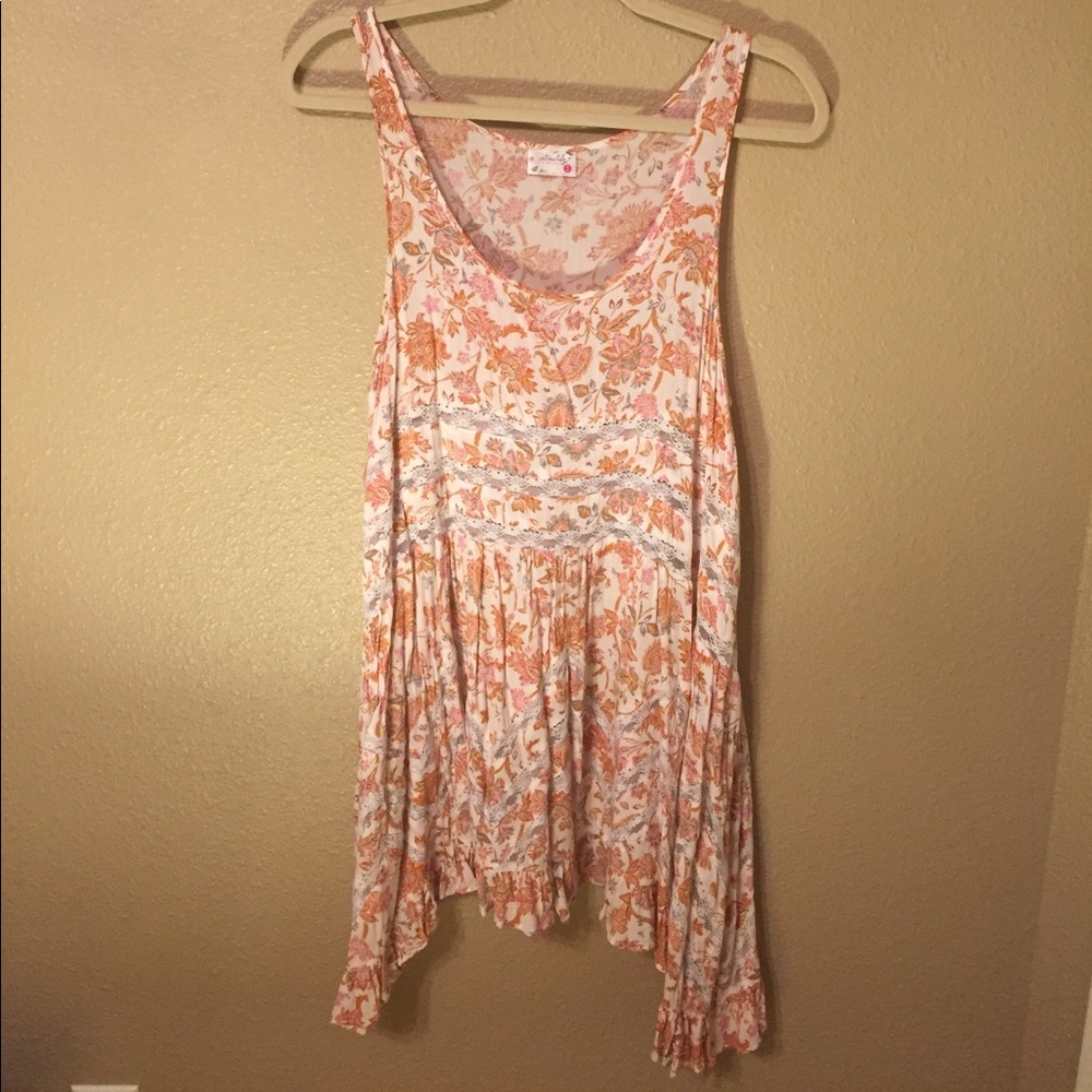 Free People Voile and Lace Trapeze Slip