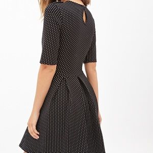 Forever 21 Pleated Polka Dot Dress