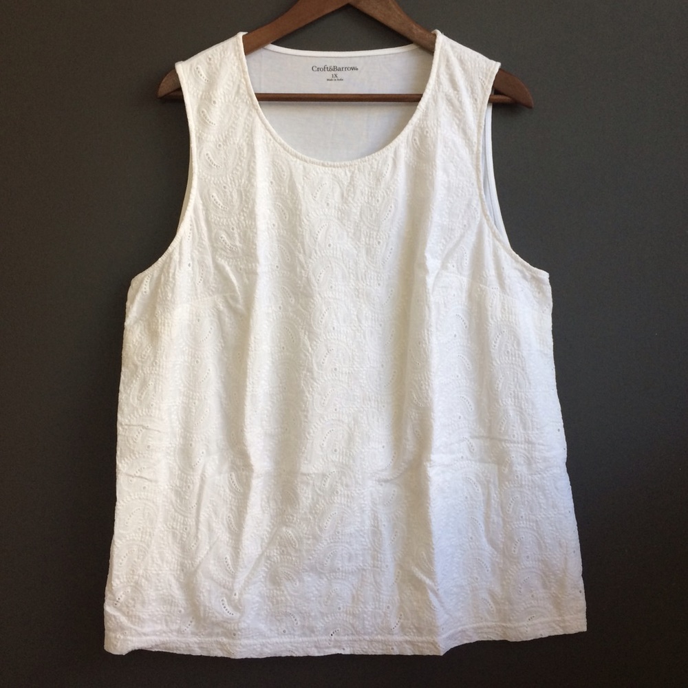 XL Croft & Barrow white sleeveless top
