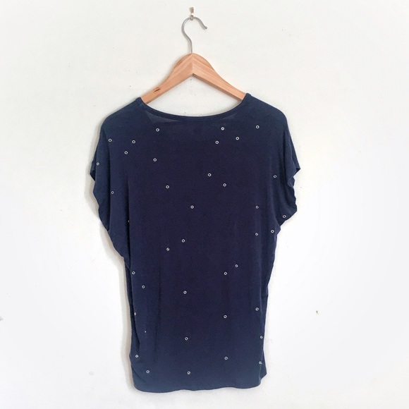 Michael Kors Navy Grommet Top - Picture 3 of 6