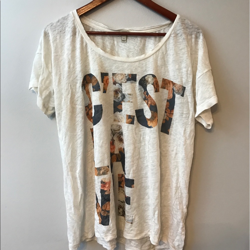 Jcrew graphic t. Size small. Flowy fit