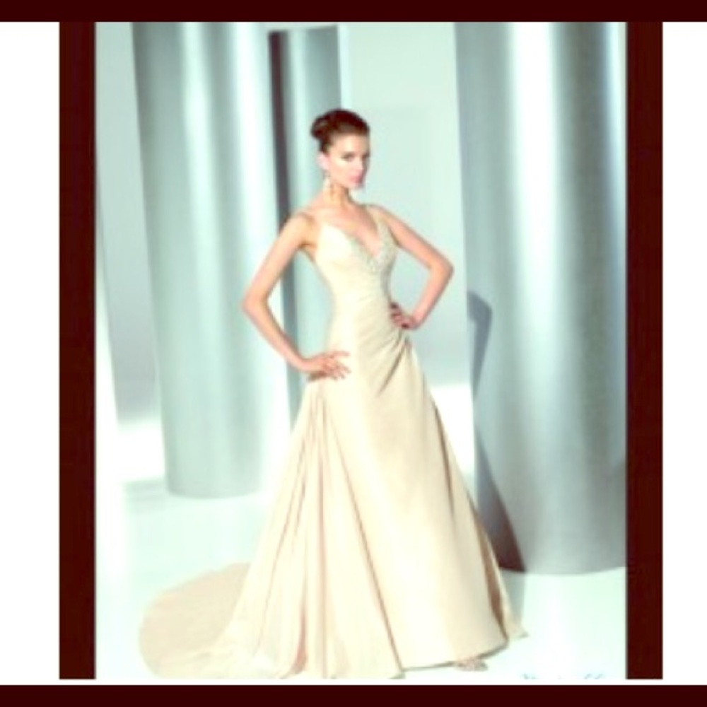 Demetrios ivory wedding dress
