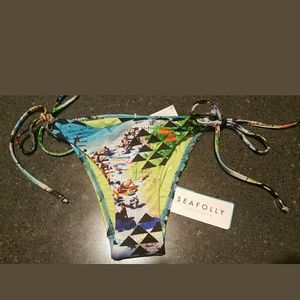 Seafolly Brazilian bikin bottoms size 4