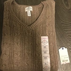 NWT St. John's Bay 2XL Tan Sweater