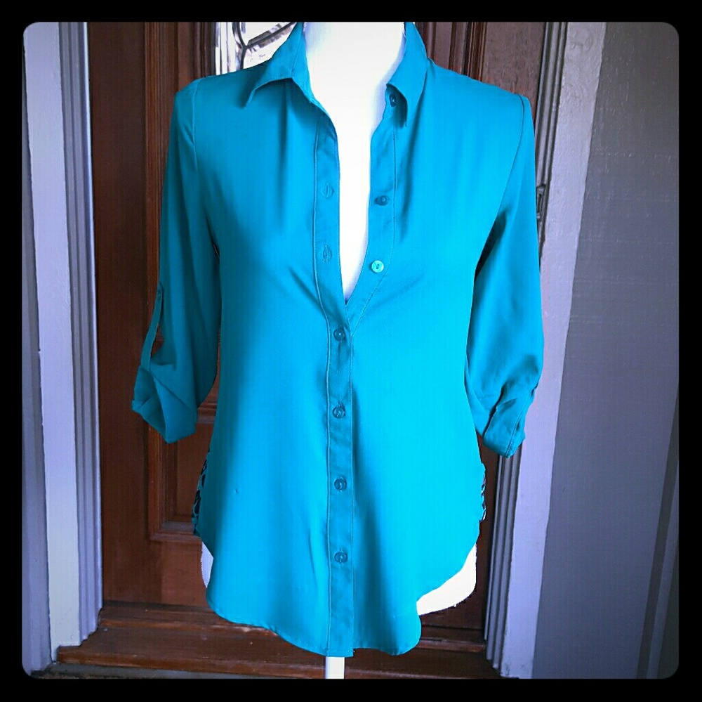 Teal blouse