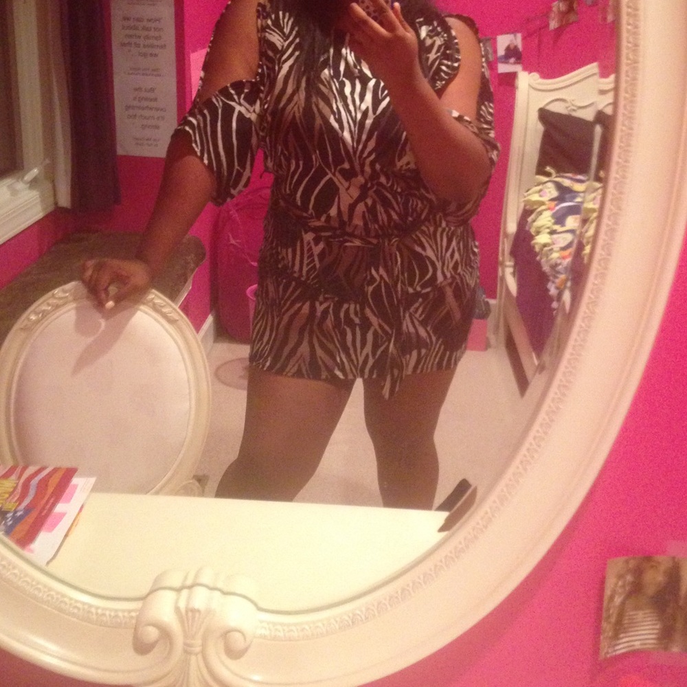 An ombré zebra print dress