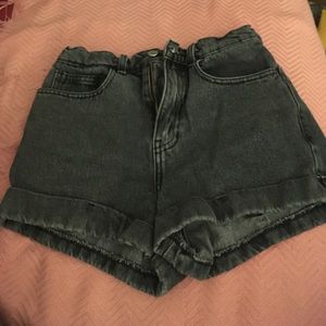 American apparel denim cuff shorts