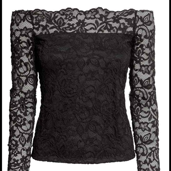 OFF-THE-SHOULDER LACE TOP - Picture 2 of 3