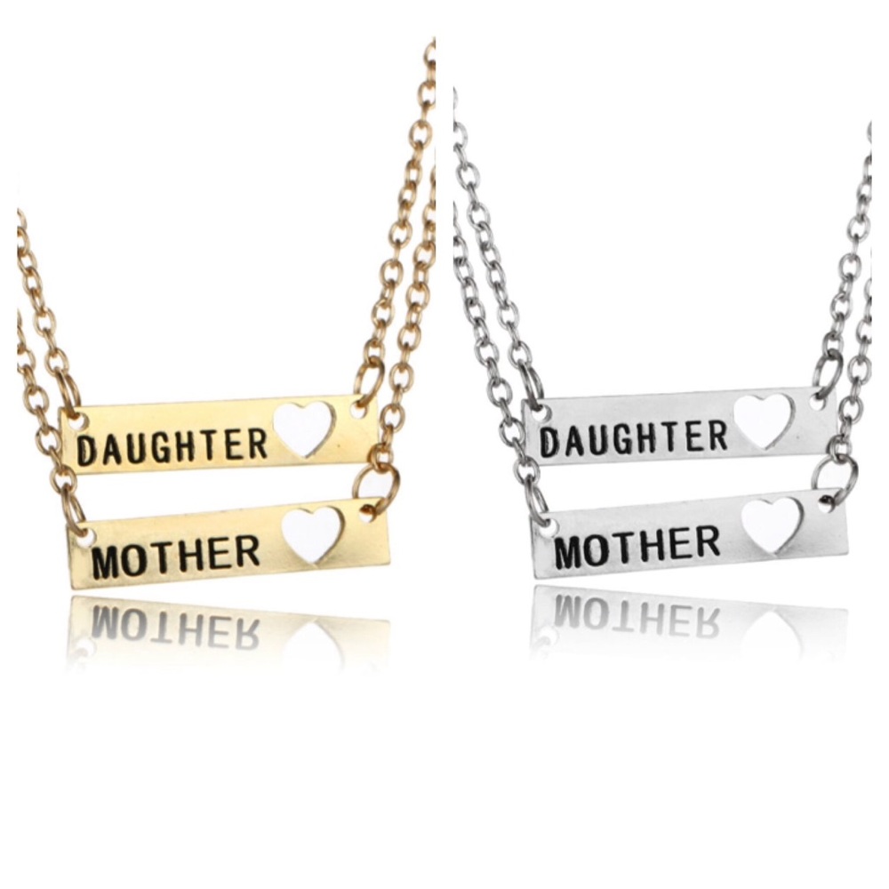 🔴🆕2 for $12 mother daughter heart necklace