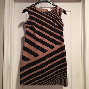Brown and Black Striped Dress from LOFT