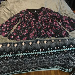 Torrid Long Bell Sleeve Blouse