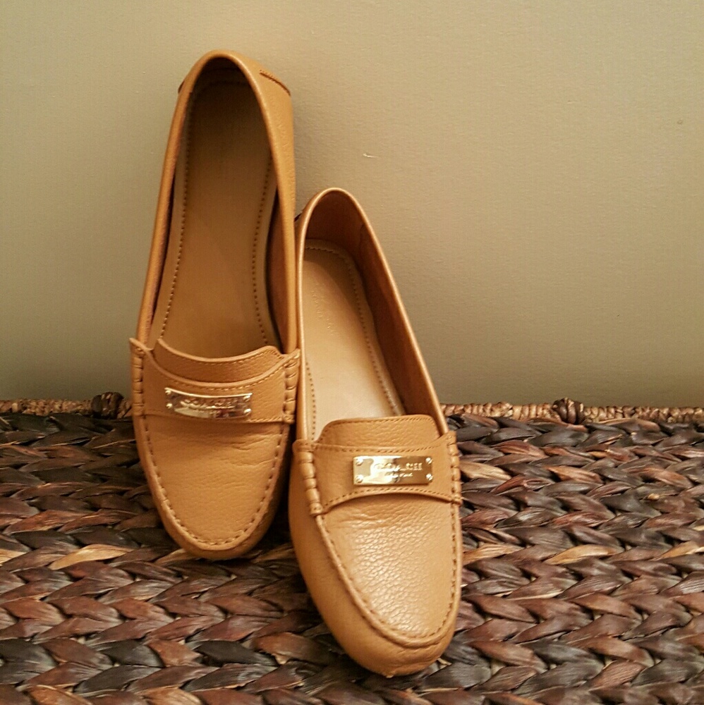 Light Brown Coach loafers, gently worn, size 6.5