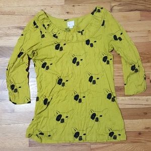 Anthropologie French Bulldog Top size small