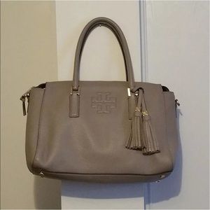 Tory Burch Thea Satchel in Gray Stone
