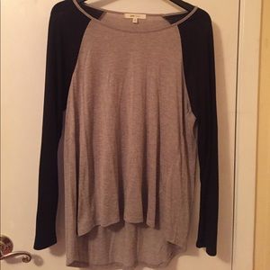 Love Culture black and grey baseball tee