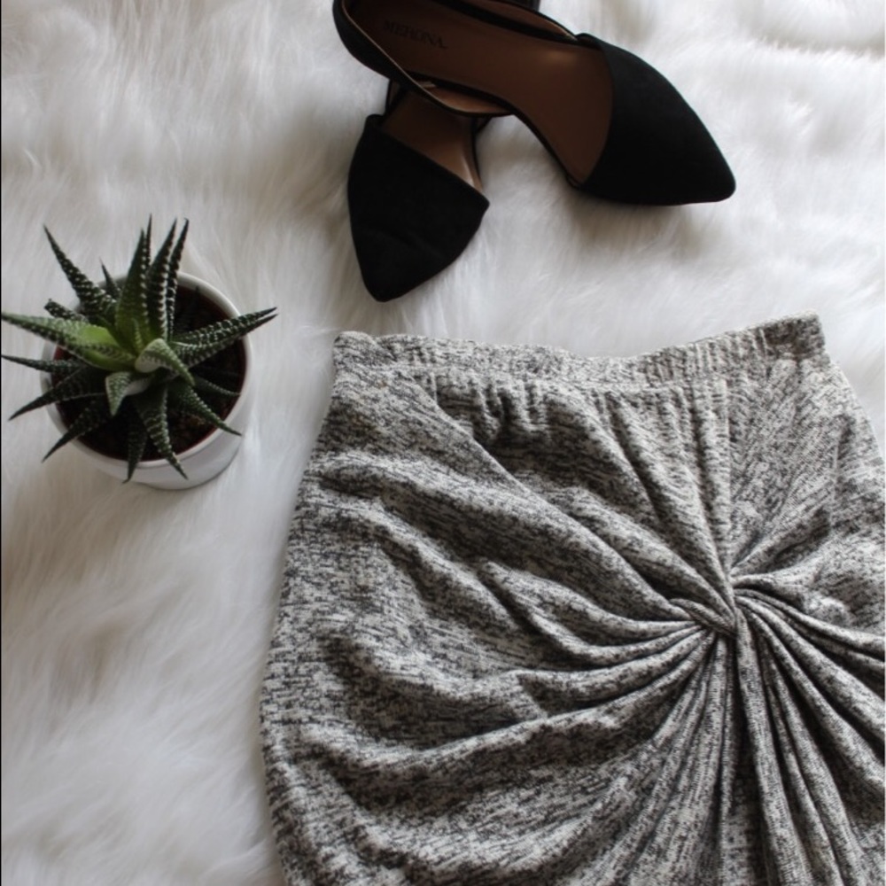 Knotted Jersey Skirt