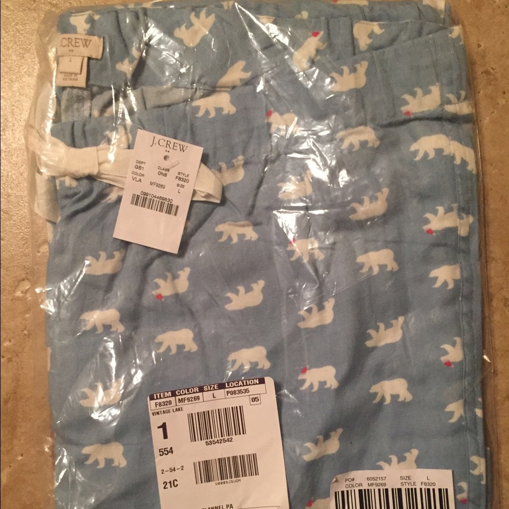 J. Crew Women's Flannel Pajama Pants Size L