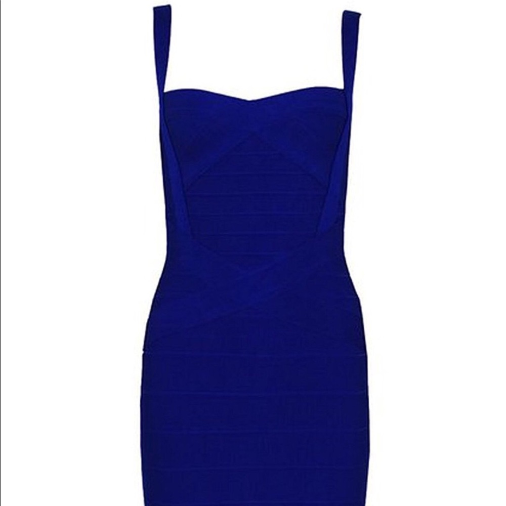 Navy Blue Bandage Dress