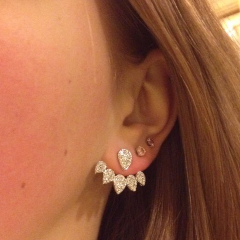 Convertible Rhinestone earrings - Picture 2 of 4