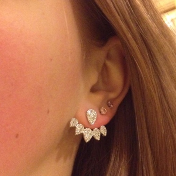 Convertible Rhinestone earrings - Picture 2 of 4