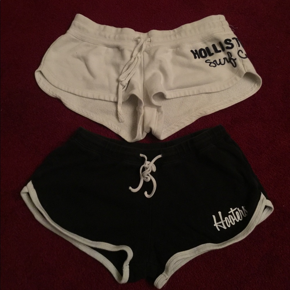 2 pair size small short shorts Hollister Hooters