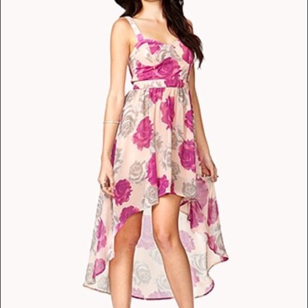 HIGH-LOW FLORAL SUMMER DRESS