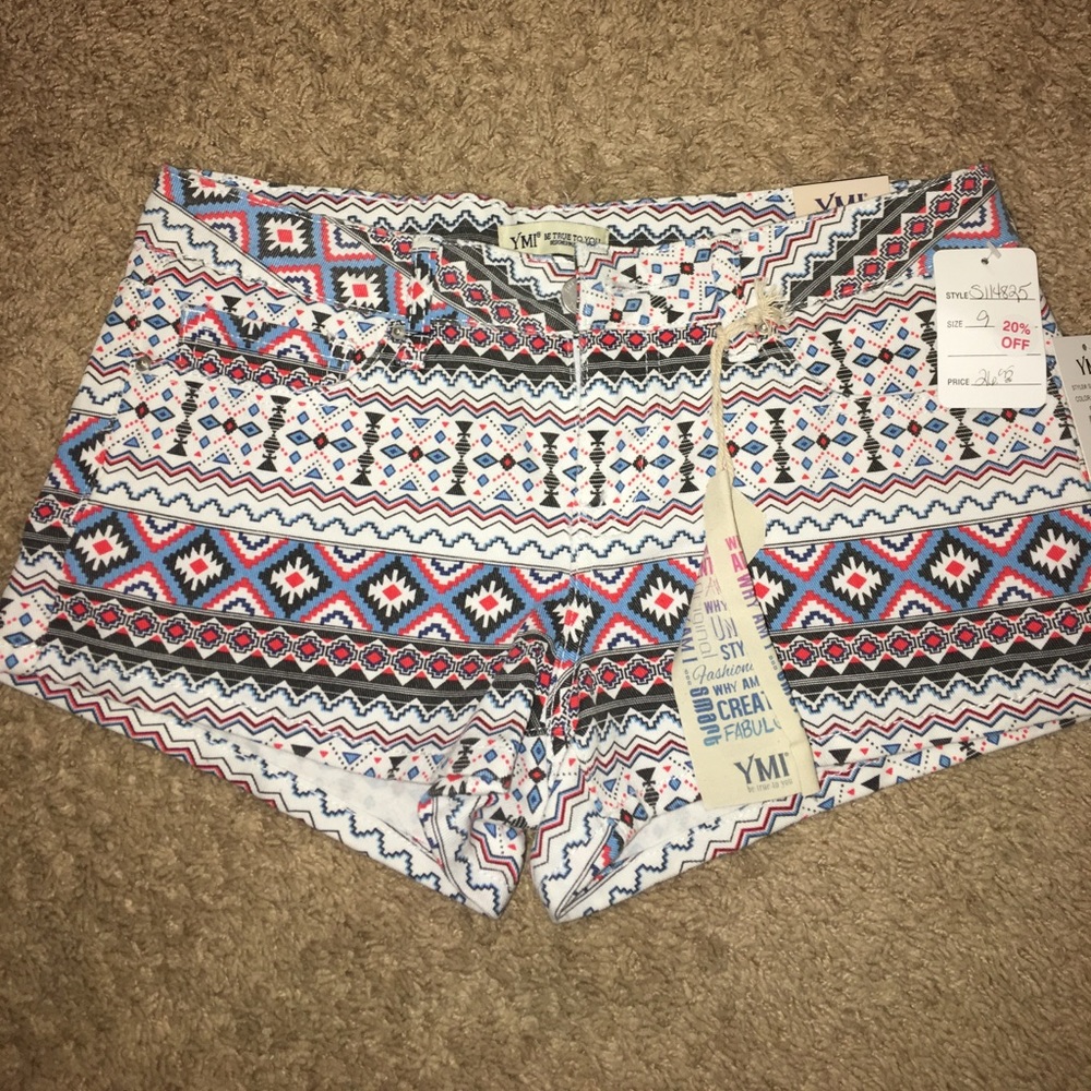 Aztec printed shorts