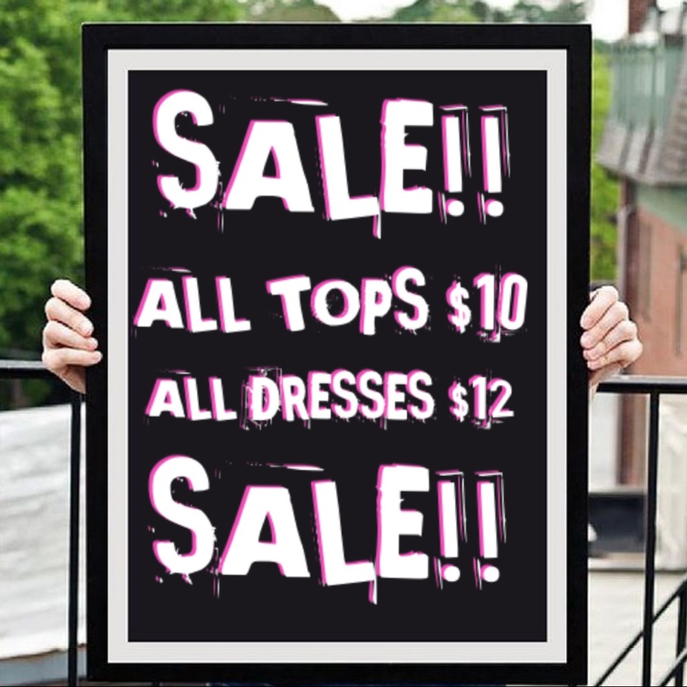 ALL TOPS ON SALE FOR $10 - please share!
