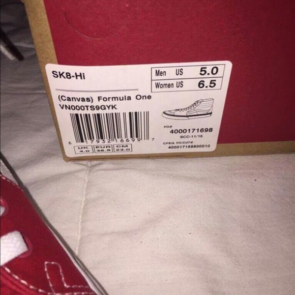 Sk8-HI red vans - Picture 2 of 2