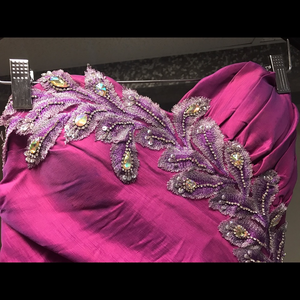 Purple prom dress gown