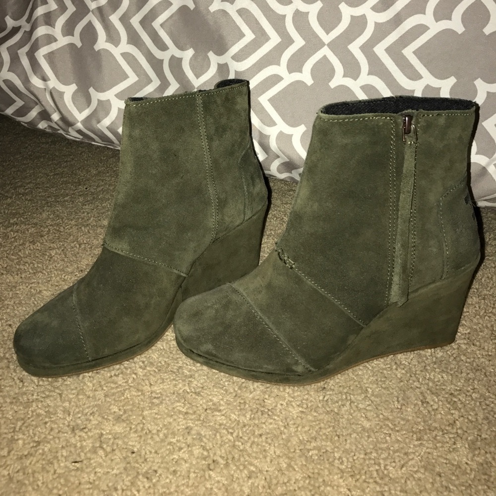 Wedge TOMS booties.
