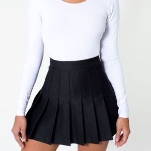 American Apparel Black Tennis Skirt