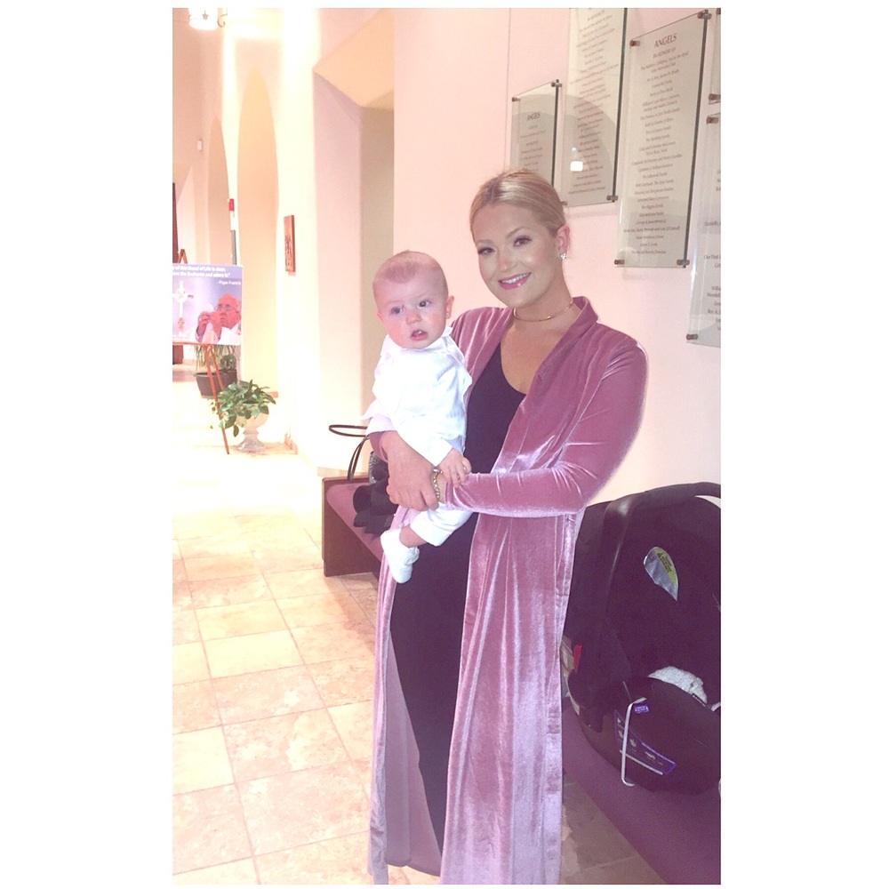 SOLD OUT BOOHOO DUSTER ROSE