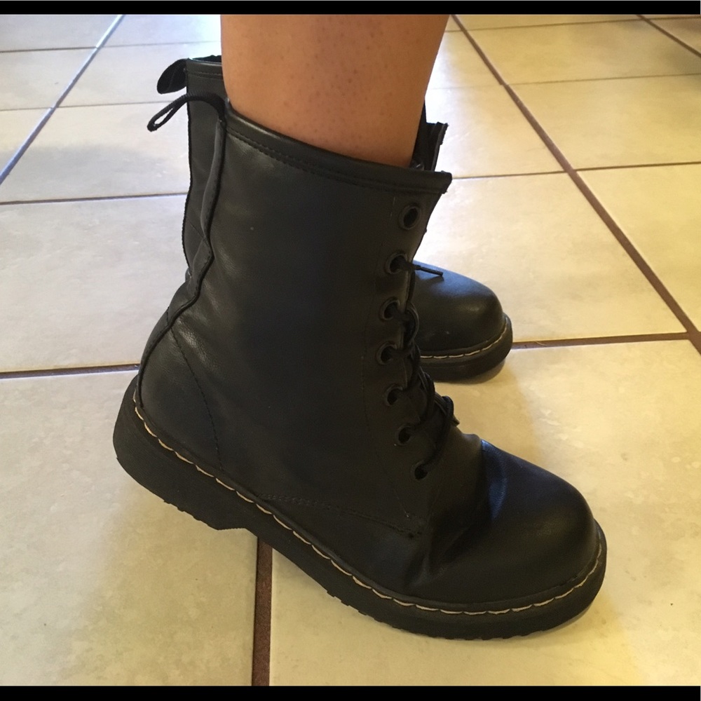 Black Combat boots