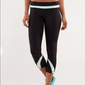 Lululemon Run Inspire ll Crop Mint/Black