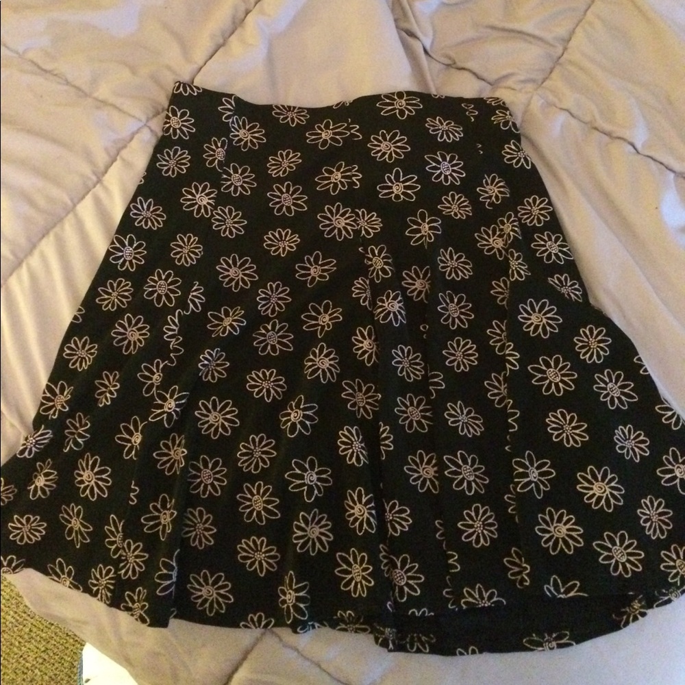 Comfortable black and white flowered dress.
