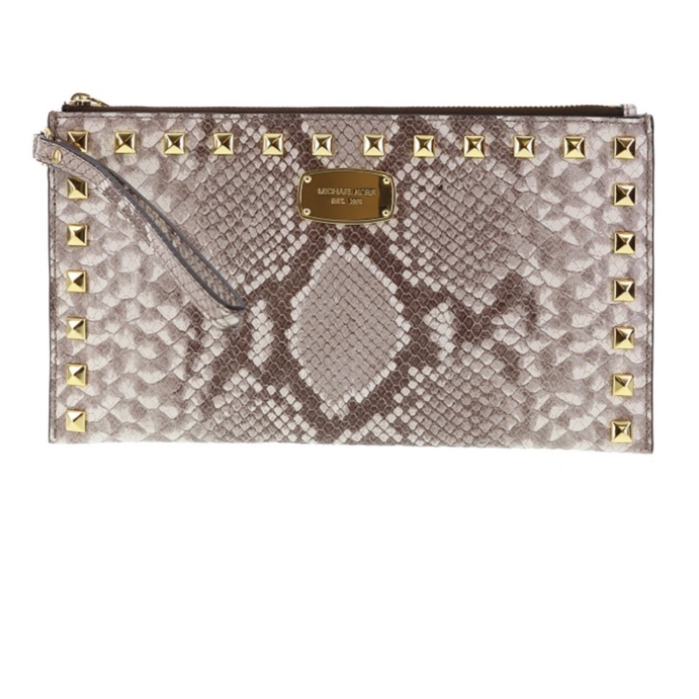 🚫SOLD🚫Michael Kors Saffiano StudZip Wristlet - Picture 5 of 6