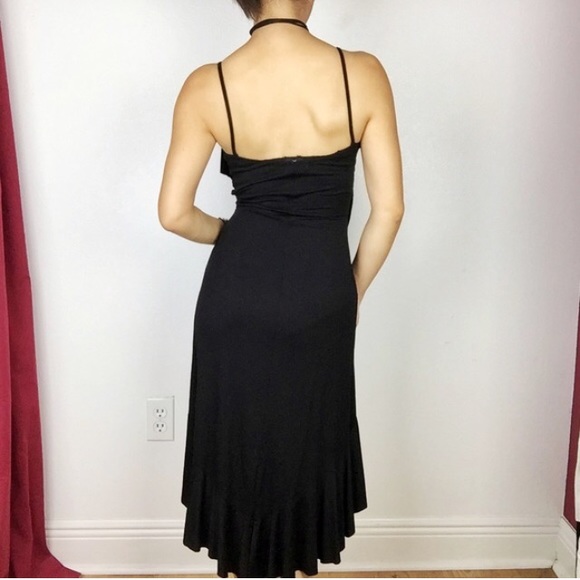 Zara Sexy Black Faux Wrap Dress - Picture 2 of 4
